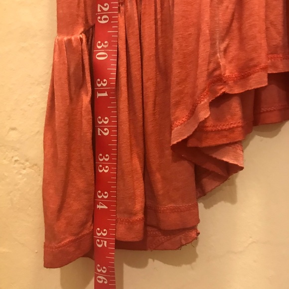 Embroidered 3/4 Raglan Sleeve Ruffle Hem Top - Picture 7 of 8